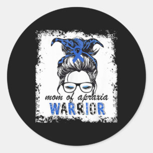 Apraxia Awareness Warrior Mothers Moederdag GIF Ronde Sticker