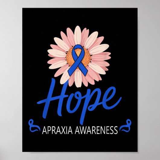 Apraxia Awareness Warrior Sunflower Support Speech Poster (Voorkant)