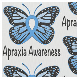 Apraxia Butterfly Awareness Ribbon Stof