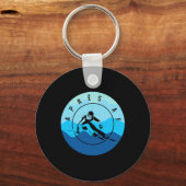 Après Af Ski Lake Tahoe Park City Skier Sno Sleutelhanger (Voorkant)