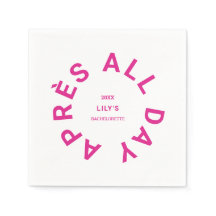 Après All Day Hot Pink Bachelorette Ski Feestje