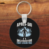 Apres Apres-ski Instructeur Eerste Les Gratis Ski  Sleutelhanger (Voorkant)