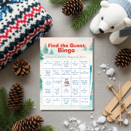 Après Bébé Find The Guest Bingo Card Kaart