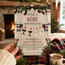 Après Bébé Landelijke Preppy Skilodge Baby Shower