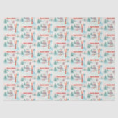 Après Bébé Polar Bear & Arctic Fox Skiing Tissuepapier (Voorkant)