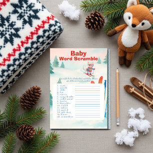 Après Bébé ski baby Baby Woordzoek spel kaart