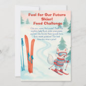 Après Bébé ski Baby Food Challenge Game Sign Kaart (Voorkant)