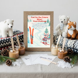 Après Bébé ski  Baby Food Challenge Game Sign  Kaart