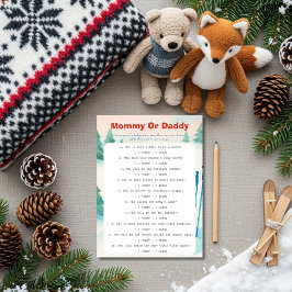 Après Bébé ski baby Guess Who Game card Kaart