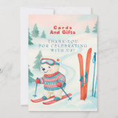 Après Bébé Ski baby Polar Bear Cards & Gifts Sign Kaart (Achterkant)