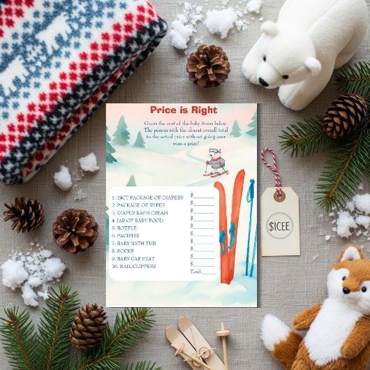 Après Bébé Ski Baby Price is Right Game card Kaart