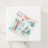 Après Bébé Ski Baby Woodland Animals Winter Bedankjes Labels (In situ)