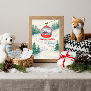 Après Bébé ski baby Woodland Luier Raffle Tafel  Kaart