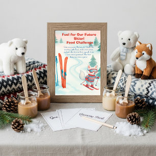 Après Bébé ski Babyvoedsel Challenge Game Bord Kaart