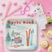 Après Bébé ski Polar Bear Papieren Bordje (Feest)