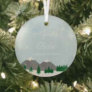 Après Bébé Winter Baby Shower Glas Ornament