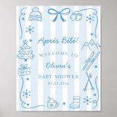 Après Bébé Winter Baby Shower Welcome Poster (Voorkant)