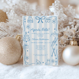 Après Bébé Winter Boy Registratie QR Code Baby Sho Kaart