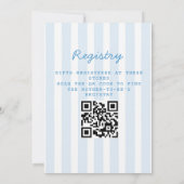 Après Bébé Winter Boy Registry QR Code Baby Shower Kaart (Achterkant)
