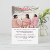 Après & Champagne Bachelorette Weekend Getaway Kaart (Staand voorkant)