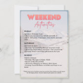 Après & Champagne Bachelorette Weekend Getaway Kaart (Achterkant)