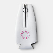 Après De hele dag Hot Pink Bachelorette Ski Crest Flesjeskoeler (Achterkant)