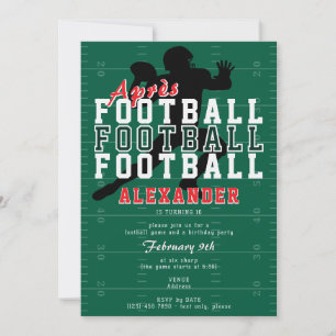 Après Football Spel Sport Verjaardagsfeest Kaart