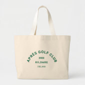 Après Golf Club Bos Groene Golf Social Crest Grote Tote Bag (Voorkant)