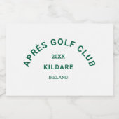 Après Golf Club Bos Groene Golf Social Crest Sparkling Wijnetiket (Enkel label)