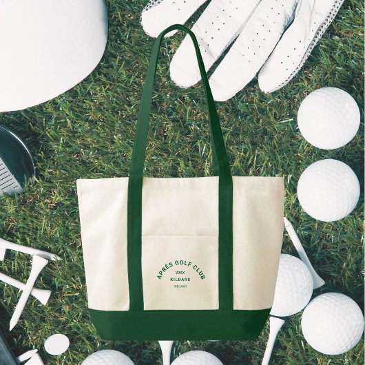 Après Golf Club Bos Groene Golf Social Crest Tote Bag