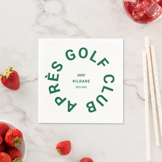 Après Golf Club Forest Green Golfers Social Crest Servet (Insitu)