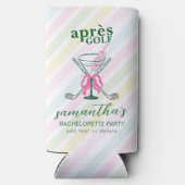 Aprés Golf Cocktail Coquette Bow Bachelorette Seltzer Blikjeskoeler (Achterkant)