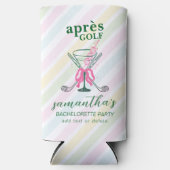 Aprés Golf Cocktail Coquette Bow Bachelorette Seltzer Blikjeskoeler (Voorkant)