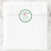 Aprés Golf Martini Coquette Bow Bachelorette Party Ronde Sticker (Tas)