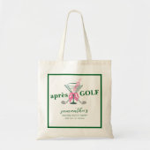 Aprés Golf Martini Coquette Bow Meisjes uitgaansfe Tote Bag (Voorkant)