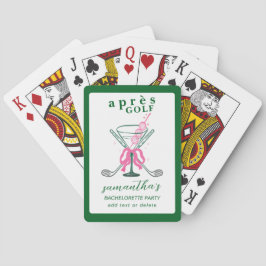 Aprés Golf Martini Coquette Bow Meisjesuitje Feest Pokerkaarten