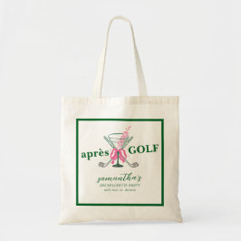 Aprés Golf Martini Coquette Bow Meisjesuitje Feest Tote Bag