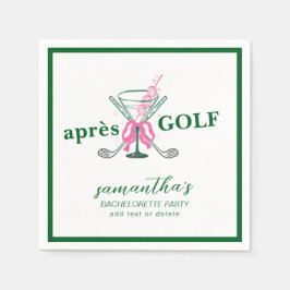 Aprés Golf Martini Coquette Strik Verloofd Meisjes Servet