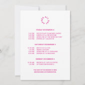 Après hele dag warm roze 40e verjaardag ski-weeken kaart (Achterkant)