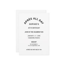 Après hele dag Winter 40e verjaardag Ski Weekend