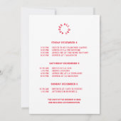 Après hele dag winter rood 40e verjaardag ski-week kaart (Achterkant)