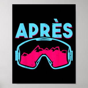 Après, Retro Skibril Vintage 80s 90s Skien Poster