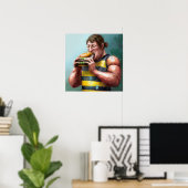 Après Rugby - Rugby Painting Print (Thuiskantoor)
