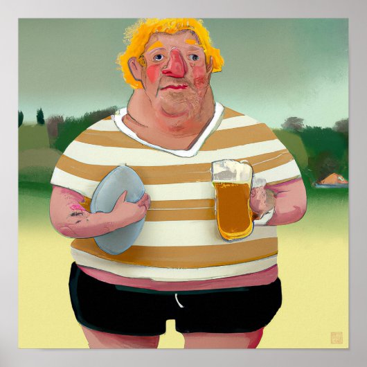 Après Rugby - Rugby Painting Print (Voorkant)