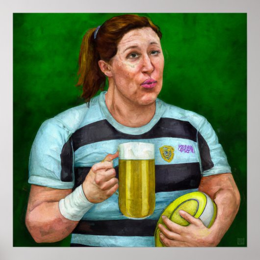 Après Rugby - Rugby Painting Print (Voorkant)
