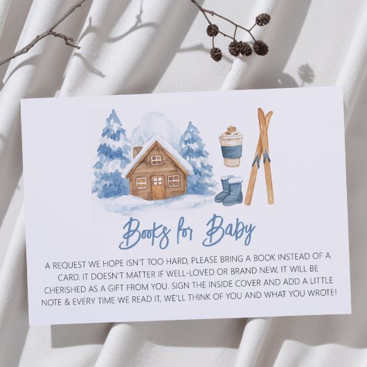Apres Ski Baby shower Boeken voor Baby Informatiekaartje