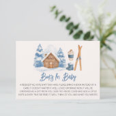 Apres Ski Baby shower Boeken voor Baby Informatiekaartje (Staand voorkant)