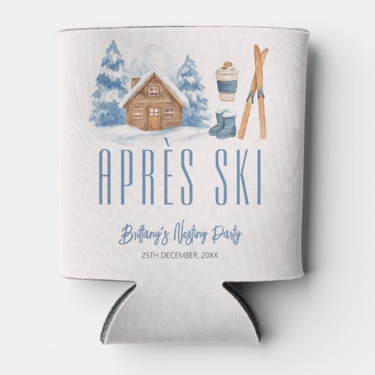 Apres Ski Baby shower Winter Nesting Party Blikjeskoeler (Voorkant)