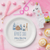 Apres Ski Baby shower Winter Nesting Party Papieren Bordje (Feest)