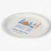 Apres Ski Baby shower Winter Nesting Party Papieren Bordje (Gekanteld)